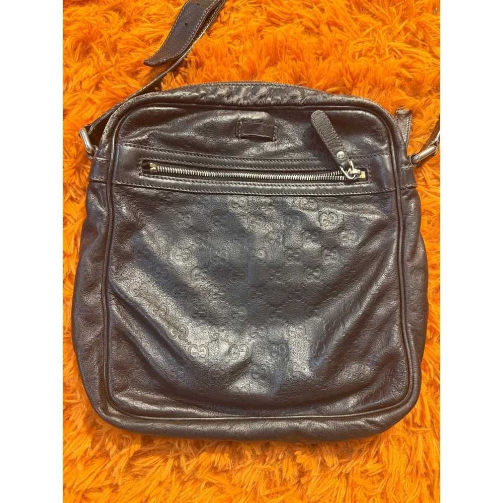 Gucci Guccissima Leather Messenger Shoulder Bag Monogram